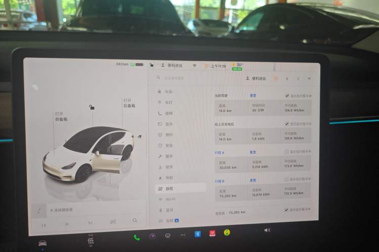 Used Tesla Model Y 2022 Rear-Wheel-Drive Version Odometer Close Up
