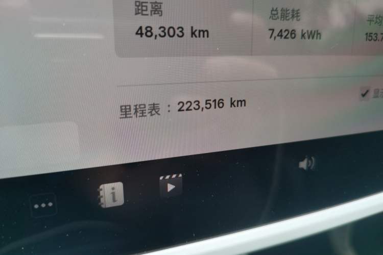 Used Tesla Model Y 2022 Revised Version Rear-Wheel Drive Odometer Close Up