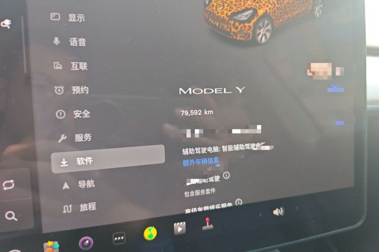 Used Tesla Model Y 2022 Rear-Wheel-Drive Version Odometer Close Up