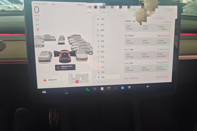 Used Tesla Model Y 2022 Revised Version Rear-Wheel Drive Odometer Close Up