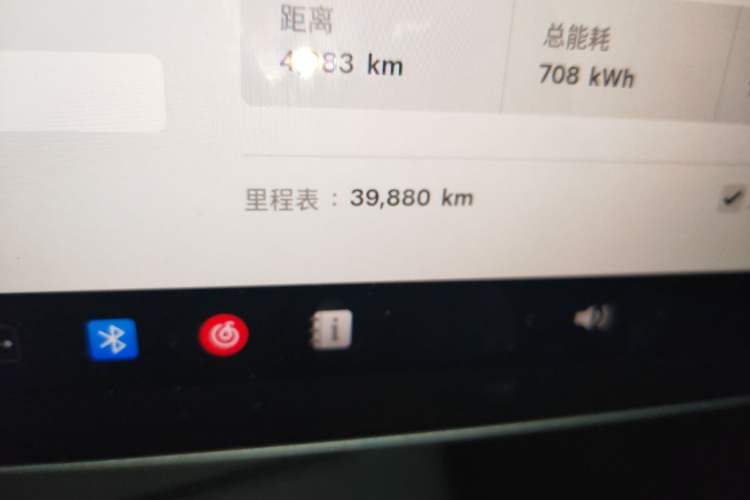 Used Tesla Model Y 2022 Long-Range All-Wheel-Drive Version Odometer Close Up