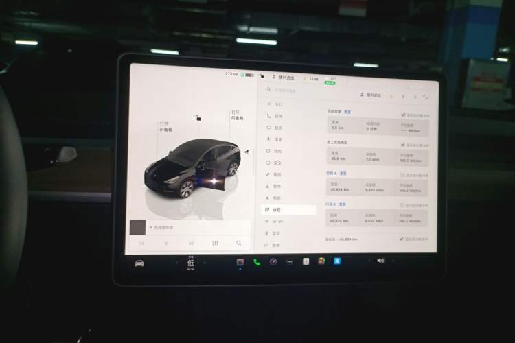 Used Tesla Model Y 2022 Rear-Wheel-Drive Version Odometer Close Up