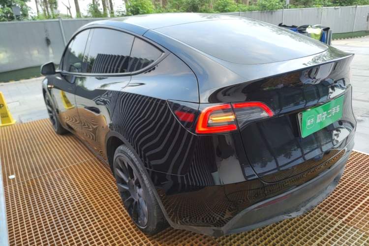 Used Tesla Model Y 2022 Long-Range All-Wheel-Drive Version Rear Left 45 Deg