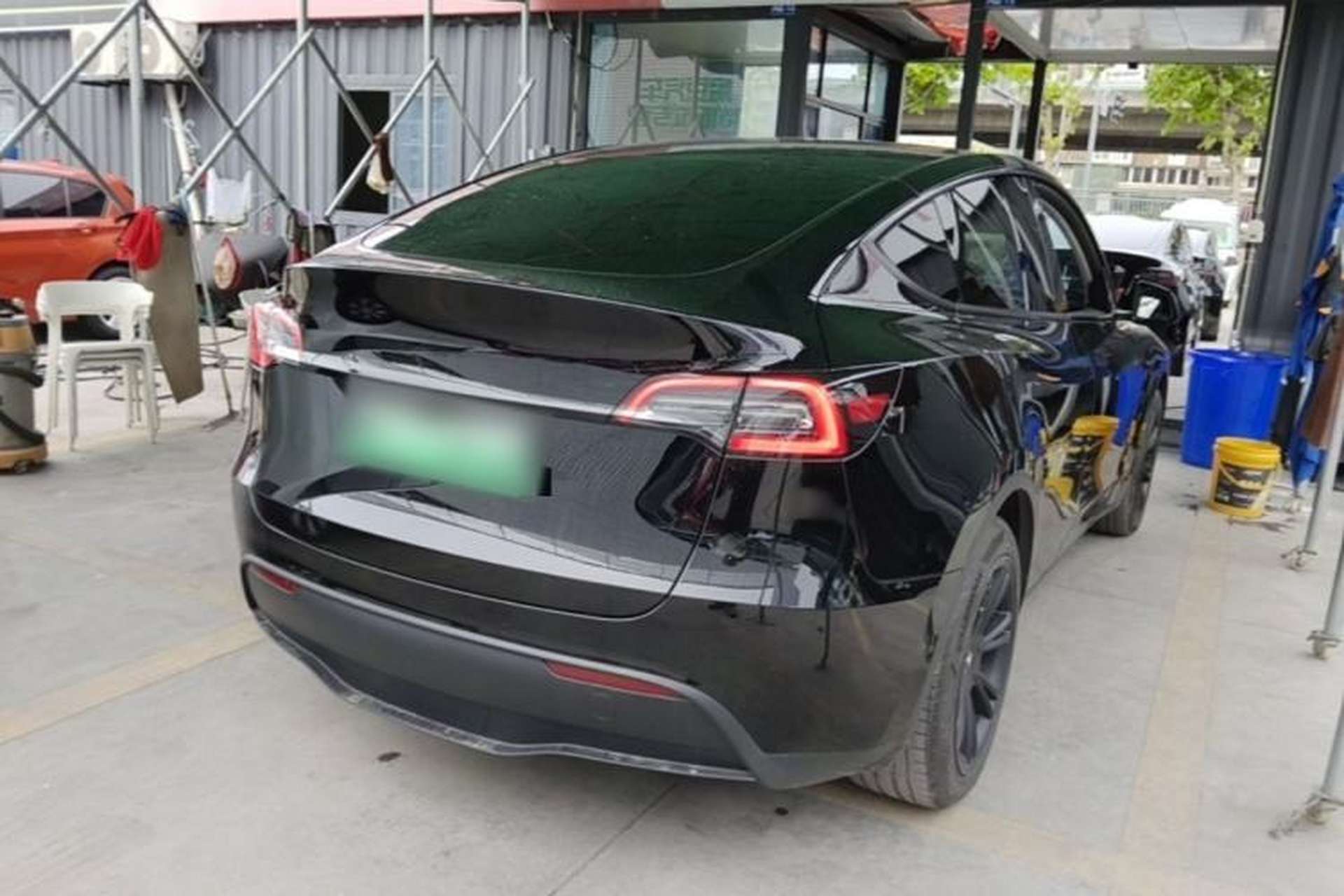 Used Tesla Model Y 2022 Revised Version Rear-Wheel Drive Rear Right 45 Deg