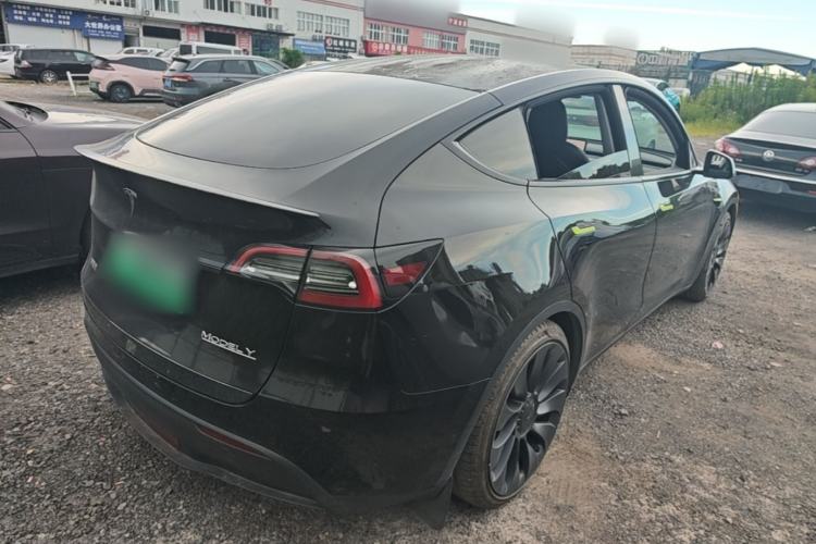 Used Tesla Model Y 2022 Performance High-Performance All-Wheel-Drive Version Rear Right 45 Deg