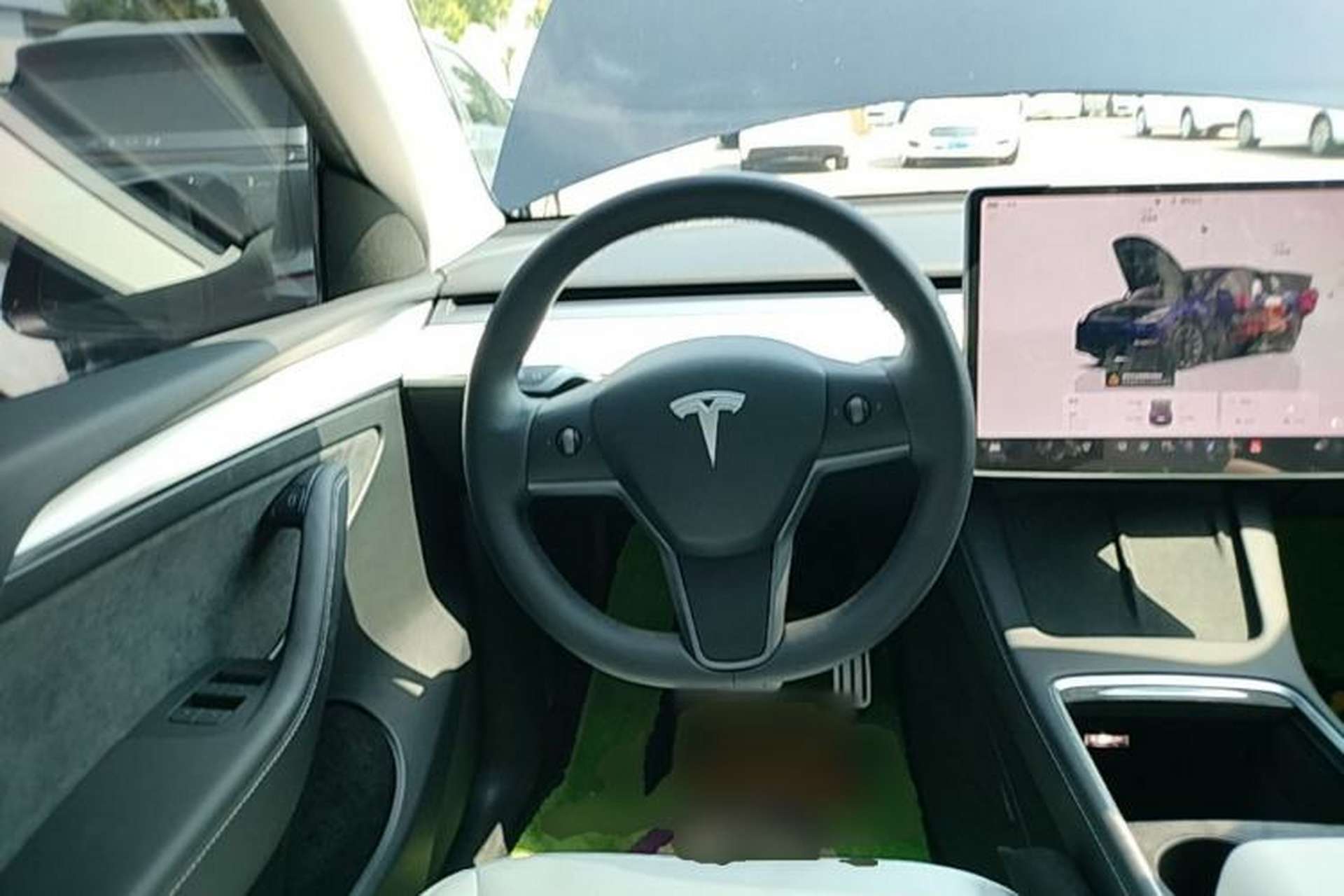 Used Tesla Model Y 2022 Revised Version Long-Range All-Wheel Drive Steering Wheel
