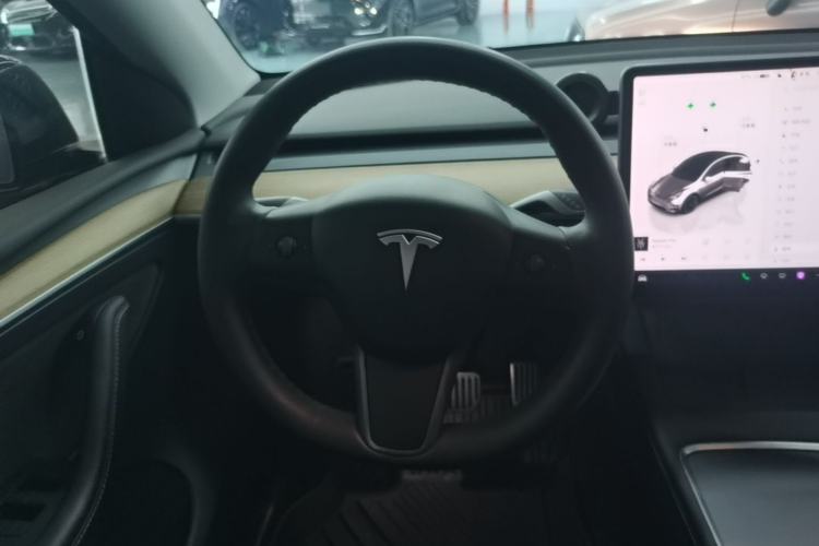 Used Tesla Model Y 2022 Long-Range All-Wheel-Drive Version Steering Wheel
