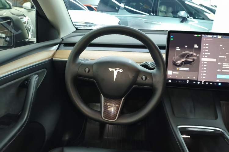 Used Tesla Model Y 2022 Long-Range All-Wheel-Drive Version Steering Wheel