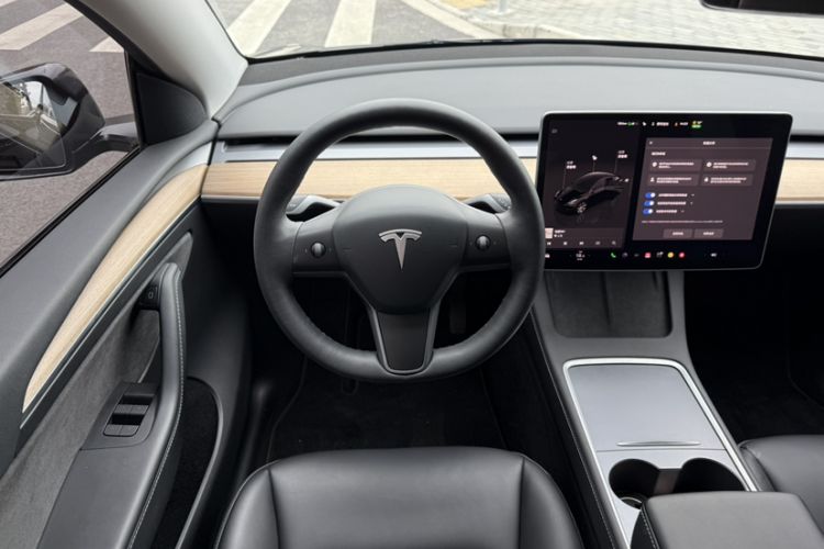 Used Tesla Model Y 2022 Long-Range All-Wheel-Drive Version Steering Wheel