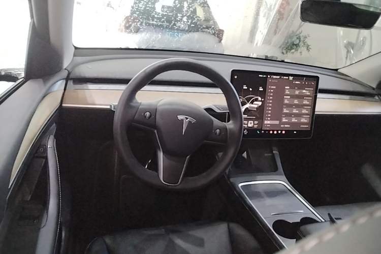 Used Tesla Model Y 2022 Long-Range All-Wheel-Drive Version Steering Wheel
