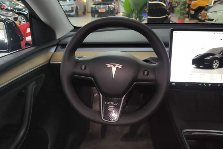 Used Tesla Model Y 2022 Long-Range All-Wheel-Drive Version Steering Wheel