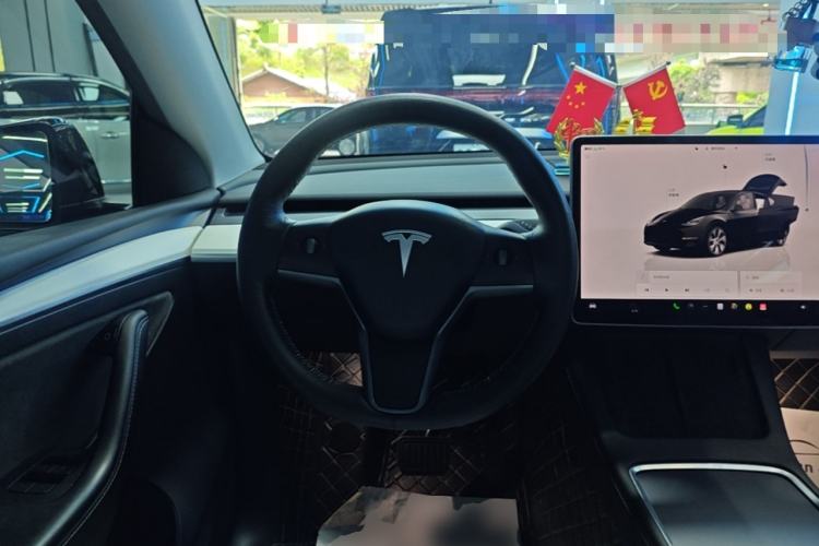 Used Tesla Model Y 2022 Long-Range All-Wheel-Drive Version Steering Wheel