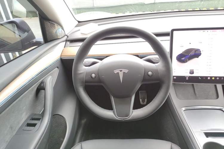 Used Tesla Model Y 2022 Long-Range All-Wheel-Drive Version Steering Wheel