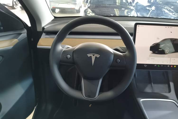 Used Tesla Model Y 2022 Long-Range All-Wheel-Drive Version Steering Wheel