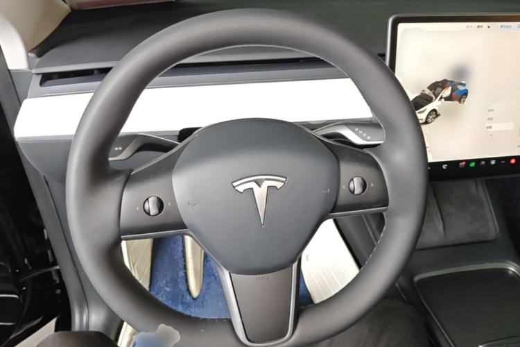 Used Tesla Model Y 2022 Long-Range All-Wheel-Drive Version Steering Wheel