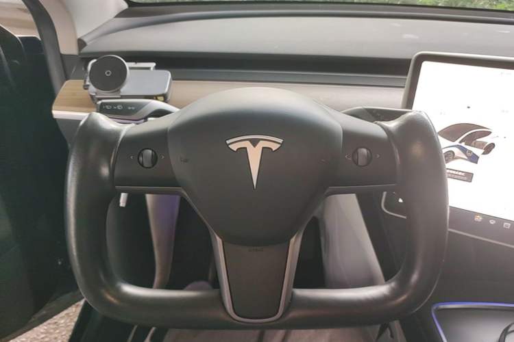 Used Tesla Model Y 2022 Long-Range All-Wheel-Drive Version Steering Wheel