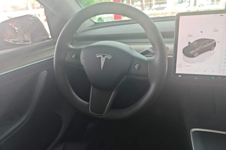 Used Tesla Model Y 2022 Long-Range All-Wheel-Drive Version Steering Wheel