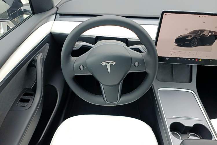 Used Tesla Model Y 2022 Long-Range All-Wheel-Drive Version Steering Wheel