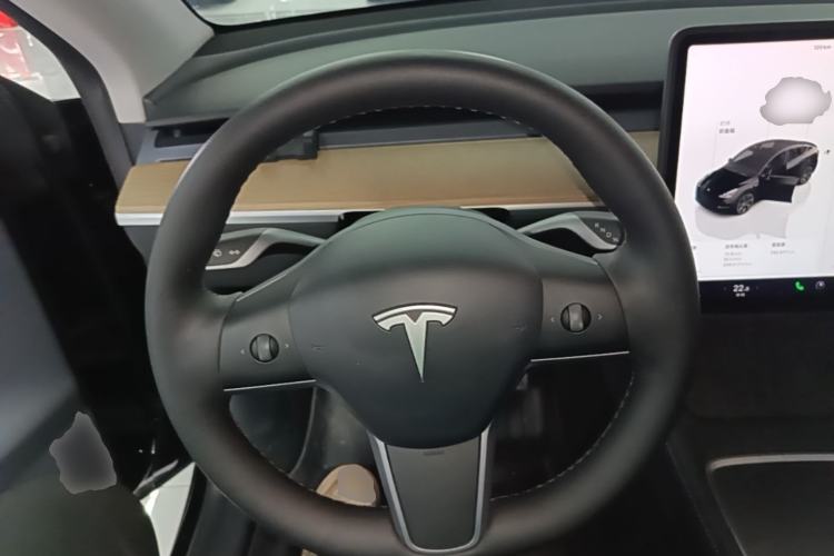 Used Tesla Model Y 2022 Long-Range All-Wheel-Drive Version Steering Wheel