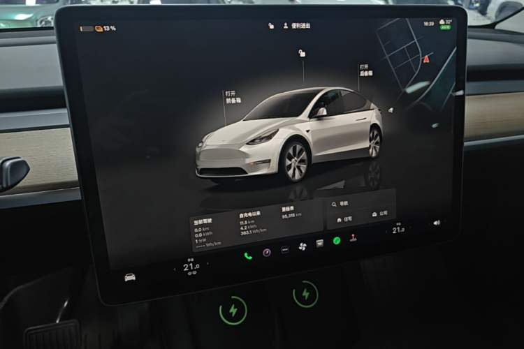 Used Tesla Model Y 2022 Revised Version Rear-Wheel Drive Audio And AC Panel