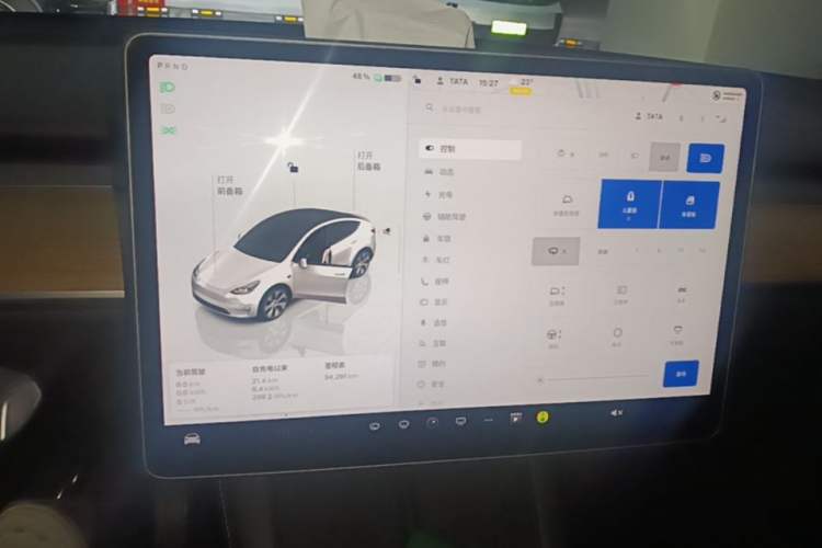 Used Tesla Model Y 2022 Rear-Wheel-Drive Version Audio And AC Panel