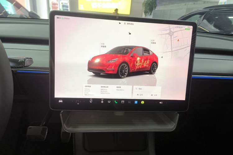 Used Tesla Model Y 2022 Revised Version Rear-Wheel Drive Audio And AC Panel