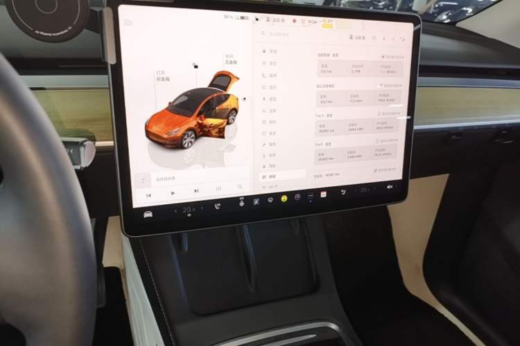 Used Tesla Model Y 2022 Revised Version Rear-Wheel Drive Audio And AC Panel