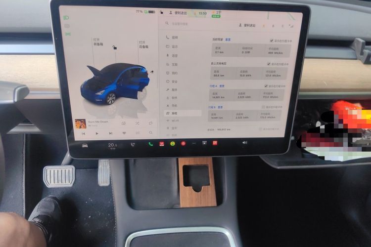 Used Tesla Model Y 2022 Rear-Wheel-Drive Version Audio And AC Panel