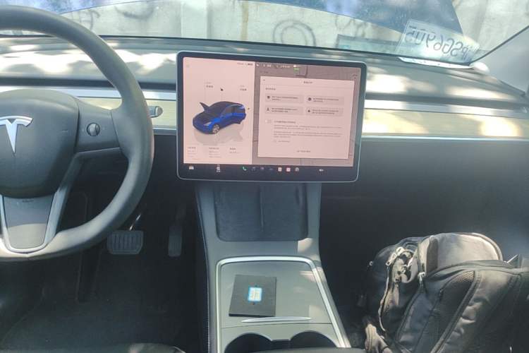 Used Tesla Model Y 2022 Revised Version Long-Range All-Wheel Drive Audio And AC Panel