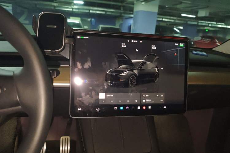 Used Tesla Model Y 2022 Performance High-Performance All-Wheel-Drive Version Audio And AC Panel
