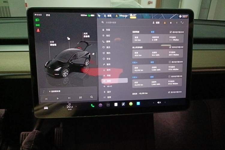 Used Tesla Model Y 2022 Rear-Wheel-Drive Version Audio And AC Panel