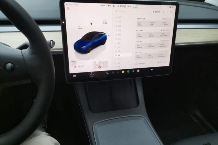 Used Tesla Model Y 2022 Revised Version Rear-Wheel Drive Audio And AC Panel