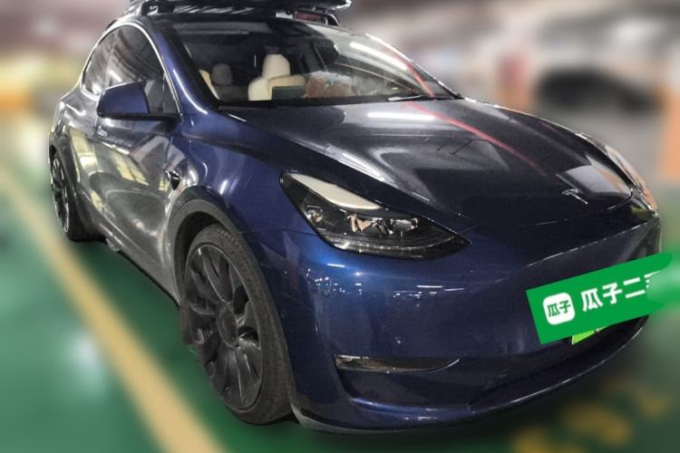 Used Tesla Model Y 2022 Performance High-Performance All-Wheel-Drive Version Front Right 45 Deg