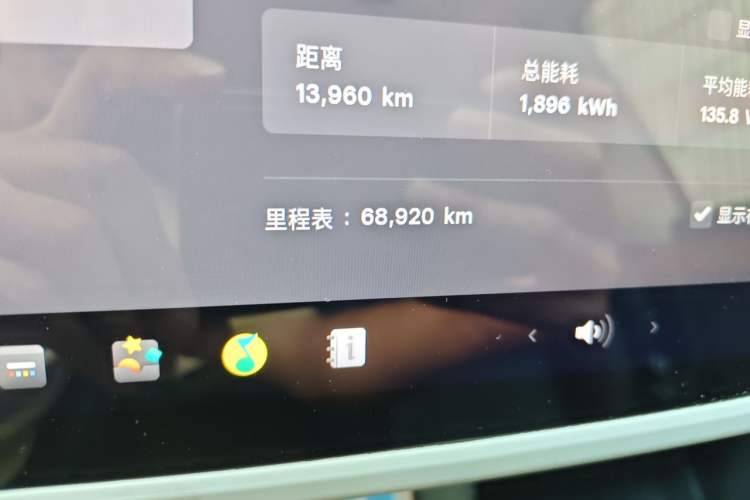 Used Tesla Model Y 2022 Revised Version Rear-Wheel Drive Odometer Close Up