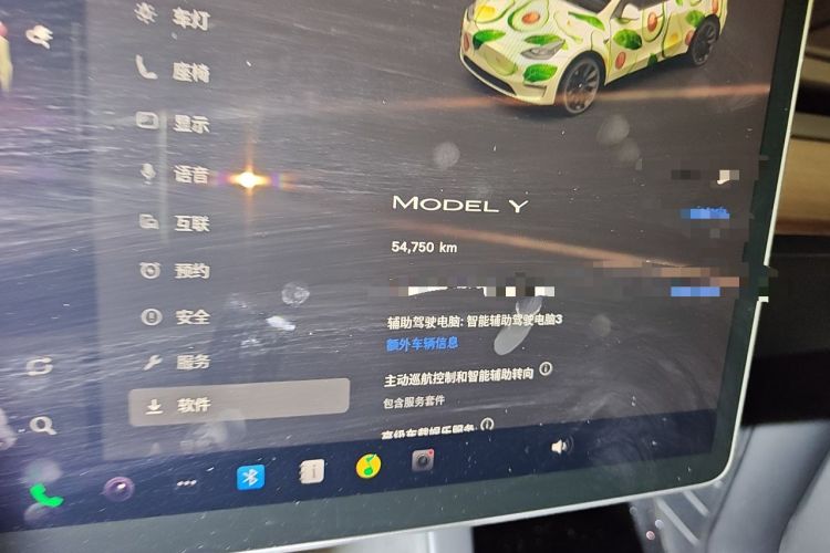 Used Tesla Model Y 2022 Rear-Wheel-Drive Version Odometer Close Up