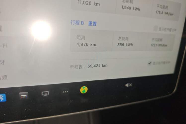 Used Tesla Model Y 2022 Long-Range All-Wheel-Drive Version Odometer Close Up