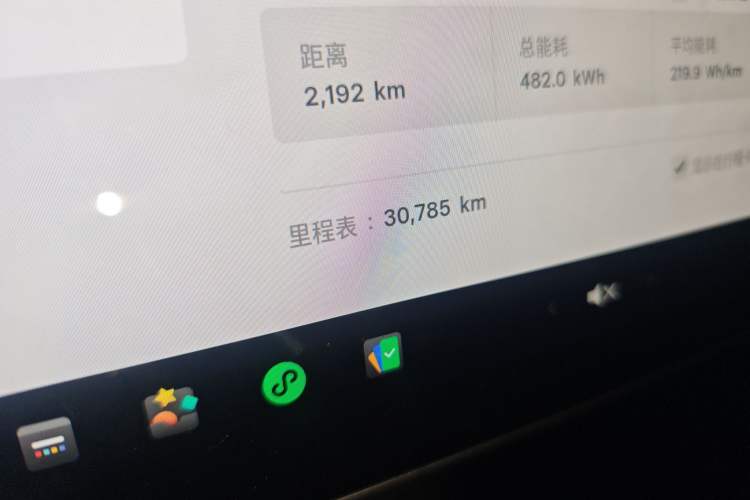 Used Tesla Model Y 2022 Performance High-Performance All-Wheel-Drive Version Odometer Close Up