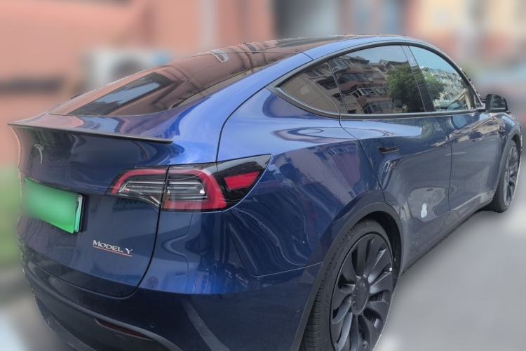 Used Tesla Model Y 2022 Performance High-Performance All-Wheel-Drive Version Rear Right 45 Deg