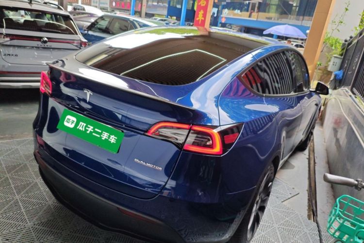 Used Tesla Model Y 2022 Performance High-Performance All-Wheel-Drive Version Rear Right 45 Deg