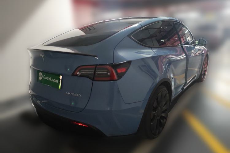 Used Tesla Model Y 2022 Performance High-Performance All-Wheel-Drive Version Rear Right 45 Deg