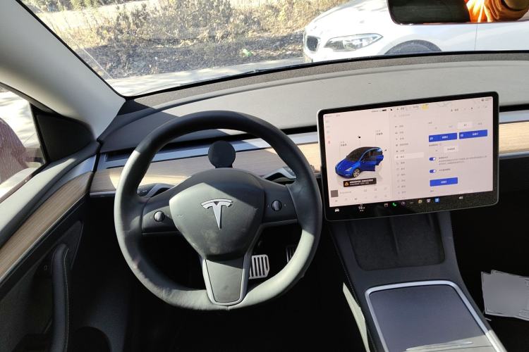 Used Tesla Model Y 2022 Long-Range All-Wheel-Drive Version Steering Wheel