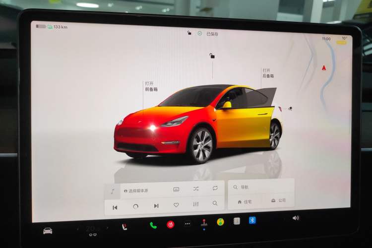 Used Tesla Model Y 2022 Long-Range All-Wheel-Drive Version Audio And AC Panel