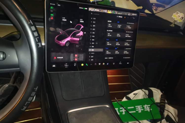 Used Tesla Model Y 2022 Revised Version Rear-Wheel Drive Audio And AC Panel