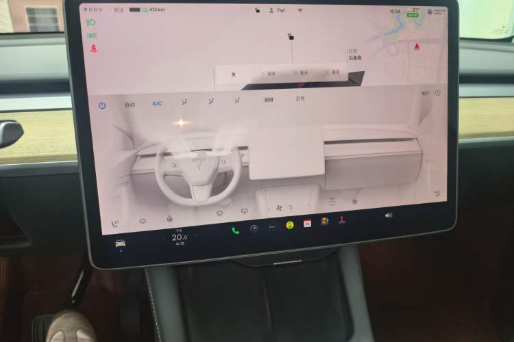 Used Tesla Model Y 2022 Revised Version Rear-Wheel Drive Audio And AC Panel