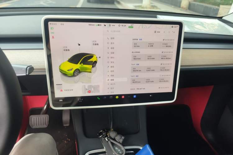 Used Tesla Model Y 2022 Long-Range All-Wheel-Drive Version Audio And AC Panel