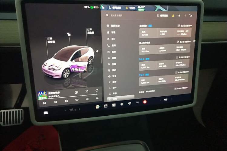 Used Tesla Model Y 2022 Revised Version Rear-Wheel Drive Audio And AC Panel