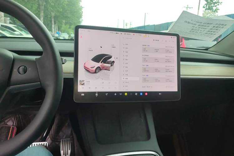 Used Tesla Model Y 2022 Revised Version Rear-Wheel Drive Audio And AC Panel