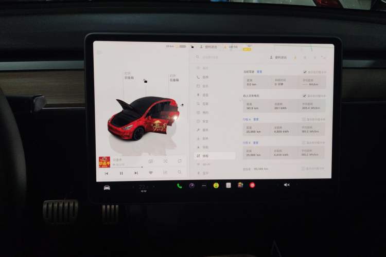 Used Tesla Model Y 2022 Performance High-Performance All-Wheel-Drive Version Audio And AC Panel