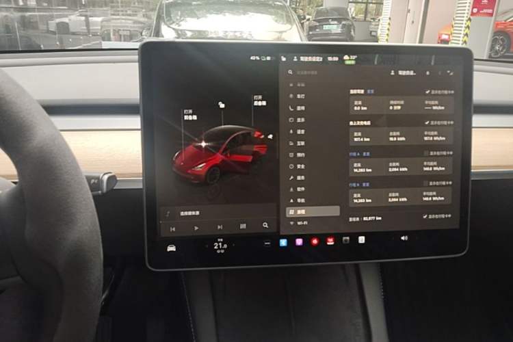 Used Tesla Model Y 2022 Rear-Wheel-Drive Version Audio And AC Panel