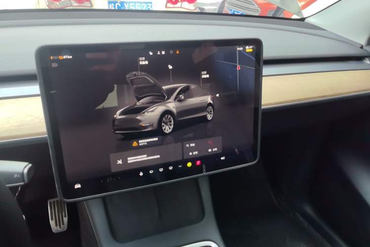 Used Tesla Model Y 2022 Long-Range All-Wheel-Drive Version Audio And AC Panel